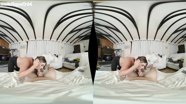 Addison Rae makes nice blowjob and handjob in VR deepfake porn tape