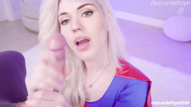 AI Amouranth cosplay SuperWoman