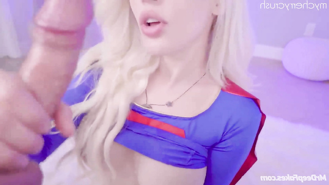 AI Amouranth cosplay SuperWoman