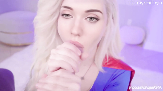 AI Amouranth cosplay SuperWoman