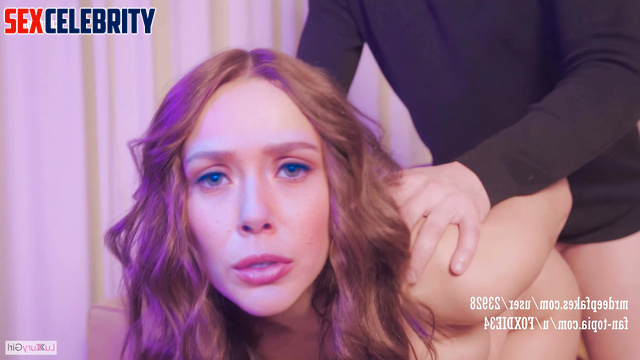 Fake Elizabeth Olsen loosened her curls and gave in the ass