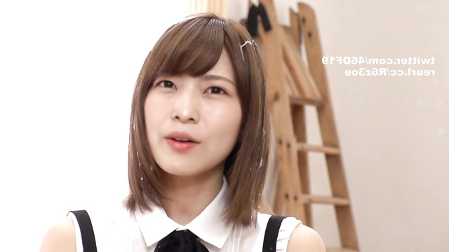 Suzuki Ayane (鈴木絢音) J-Pop Nogizaka46 (乃木坂46) coats her hair with cum [PREMIUM]