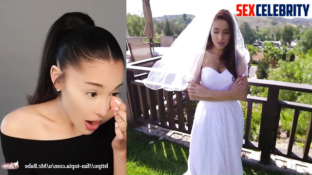 Hot bride Ariana Grande sucked dick in wedding dress, fake [PREMIUM]