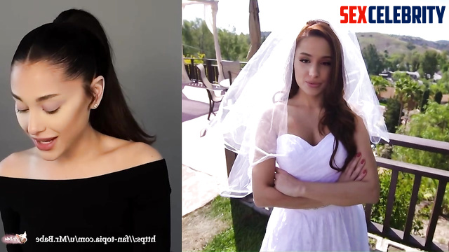 Hot bride Ariana Grande sucked dick in wedding dress, fake [PREMIUM]