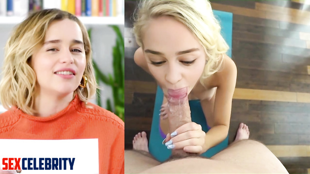 Fake Emilia Clarke seduced a bald fitness traine [PREMIUM]