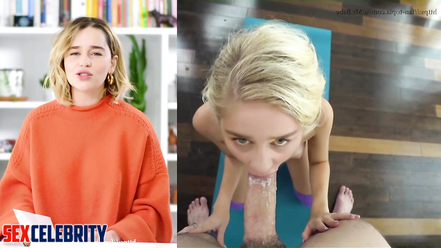 Fake Emilia Clarke seduced a bald fitness traine [PREMIUM]