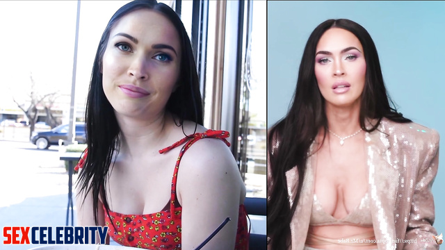 Dissolute bitch Megan Fox masturbates by dildo, real fake [PREMIUM]