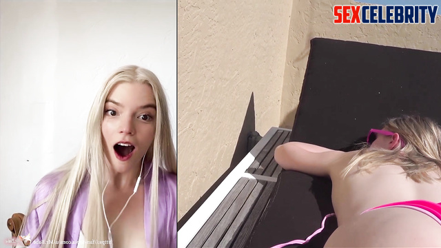 Anya Taylor-Joy watching her sex video and getting excited [PREMIUM]