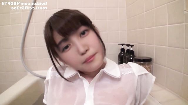 Fake Shiori Kubo (乃木坂46 久保史緒里) pov porn in the bathroom [PREMIUM]