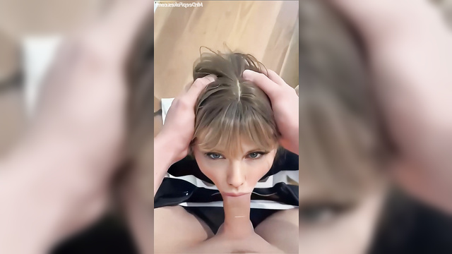 Schoolgirl Taylor Swift working off her good grades, face swap