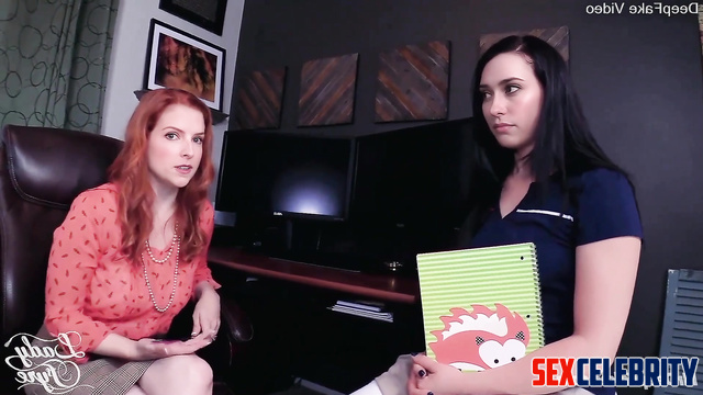 Mom & daughter threesome - fake Anna Kendrick & Jennifer Love Hewitt