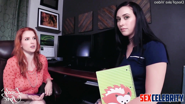 Mom & daughter threesome - fake Anna Kendrick & Jennifer Love Hewitt