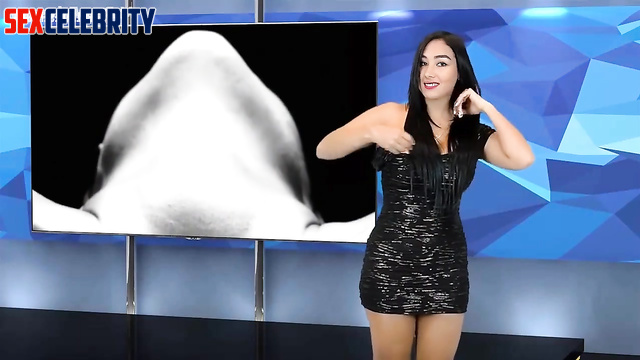 News Special with Andrea Sandoval - stripping live on TV - real fake