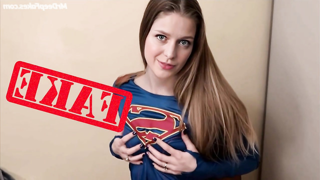 Supergirl pussy play by Melissa Benoist fake porn