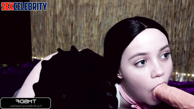 Sneaky fuck with Wednesday Addams - fake Jenna Ortega