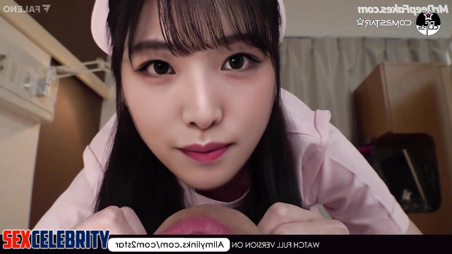 Babe in nurse uniform making nice blowjob (Yena IZ*ONE fakeapp) 예나 가짜 포르노