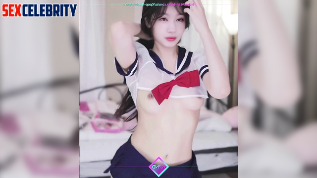 Good schoolgirl danced in uniform (webcam sex tape)  Sana 사나 트와이스