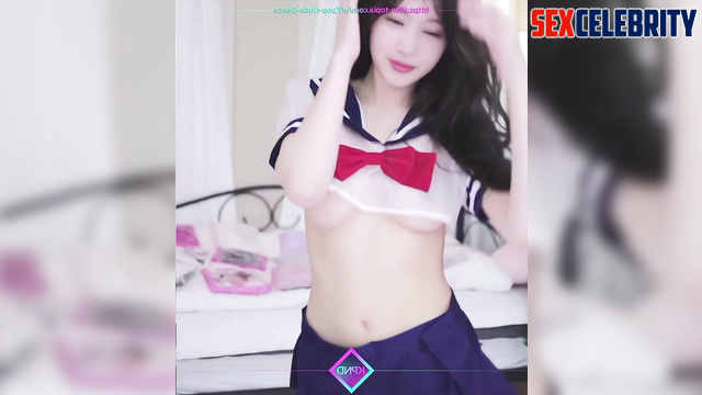 Good schoolgirl danced in uniform (webcam sex tape)  Sana 사나 트와이스