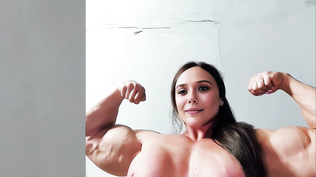 Pumped up bitch Elizabeth Olsen demonstrates naked on camera face swap