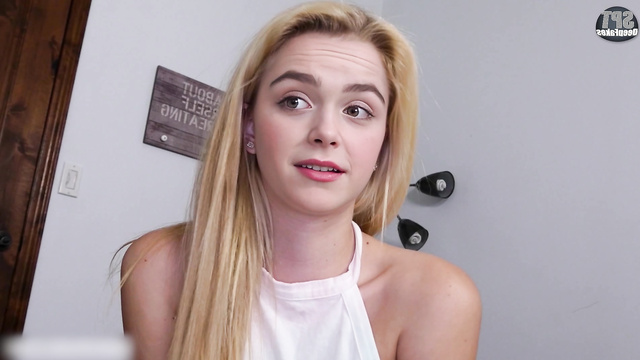 Tiny blonde Kiernan Shipka eats a sperm - real fake