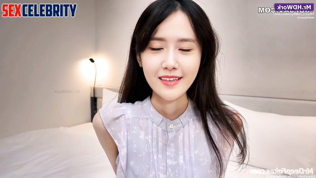 Skinny bitch Yoona (윤아 소녀시대) enjoys dick her lover - real fake