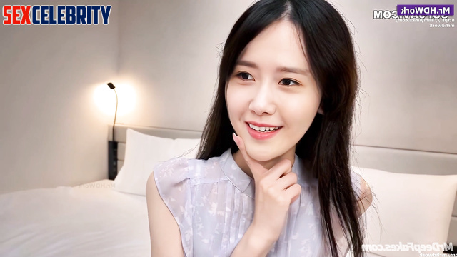 Skinny bitch Yoona (윤아 소녀시대) enjoys dick her lover - real fake