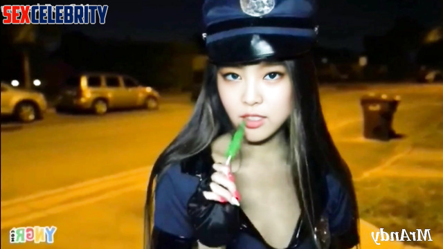 블랙핑크 제니 딥페이크 Korean idol Jennie in police costume fucks with a guy