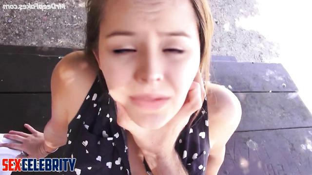 Fakeapp Hayley Orrantia do not mind outdoor sex in the park