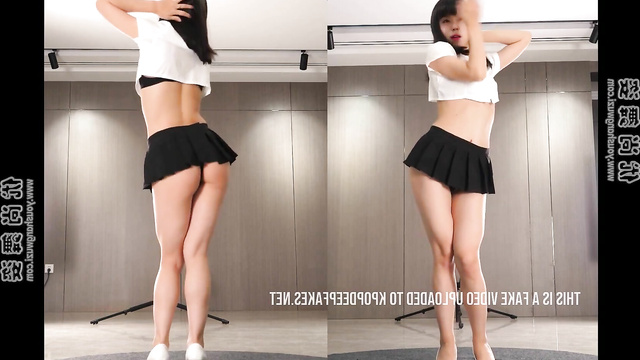 (있지 예지 딥페이크) K-pop idol Yeji dances cheekily in mini skirt