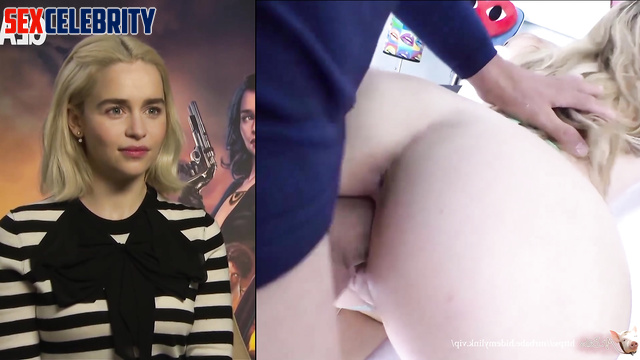 Busty blonde fucks with blacks - Emilia Clarke hot adult video