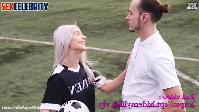 AI Emilia Clarke gives a blowjob on the football field