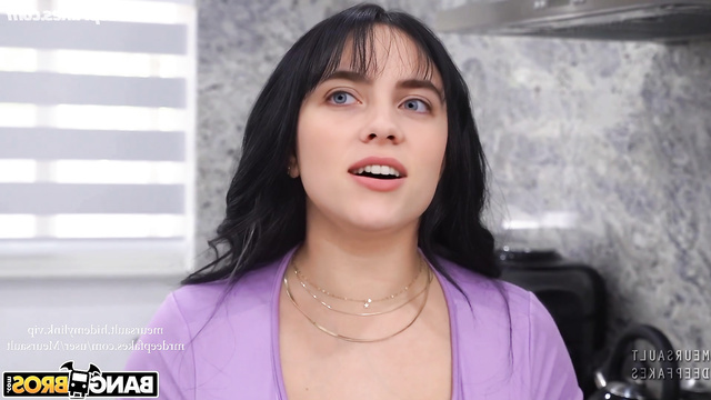 Deepfake Billie Eilish crawls on all fours in the kitchen