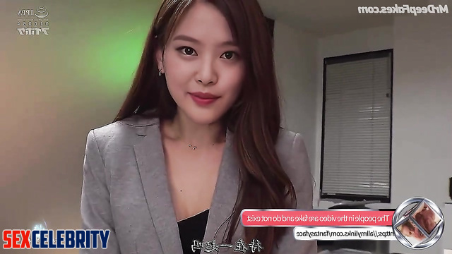 Asian babe Jennie (제니 블랙핑크) seduced colleague right in the office / AI