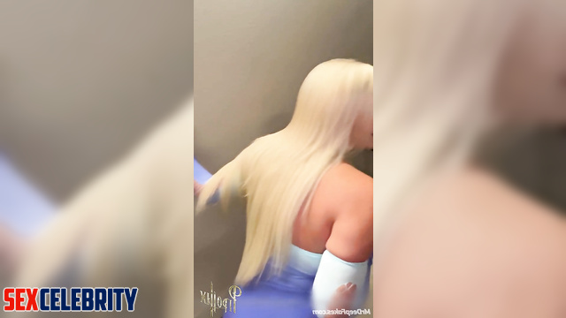 Busty blonde Ivanka Trump masturbating for you on the stairs - fakeapp