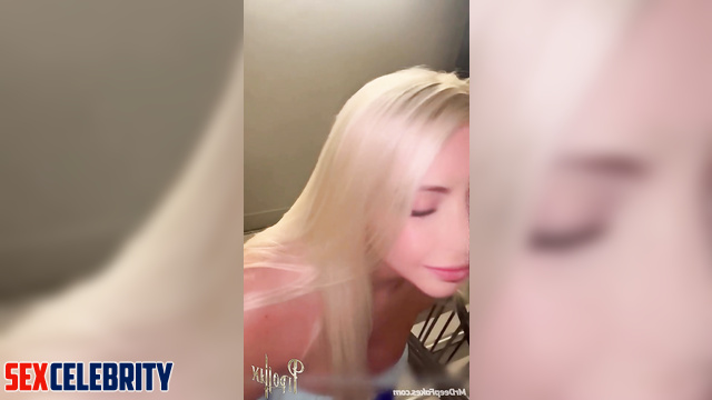 Busty blonde Ivanka Trump masturbating for you on the stairs - fakeapp