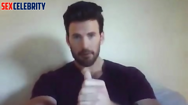 Fake Chris Evans - sexy young handsome guy jerking off on camera