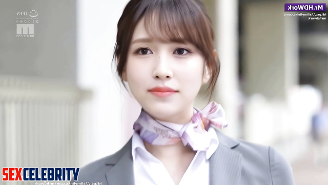 Stewardess served a client after the flight / fake Mina (미나 트와이스)