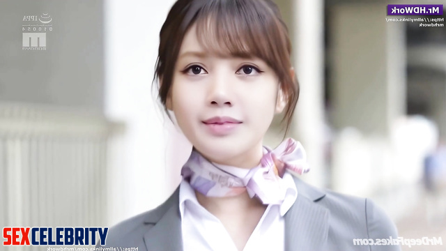 리사 블랙핑크 korean stewardess Lisa fucked with her pilot / face swap