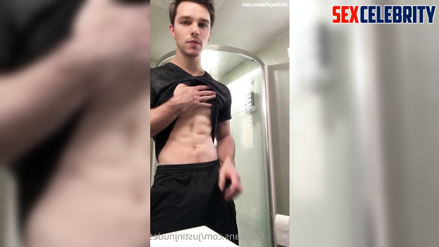 AI Nicholas Hoult undressed and took his penis in his hands