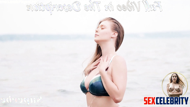 Busty girl wants to quickly take off her swimsuit (Elizabeth Olsen AI)