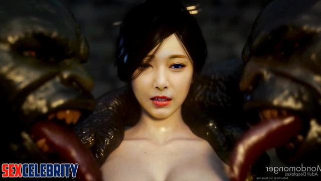 Creepy demons fucked busty babe Tzuyu (쯔위 트와이스) smart face change