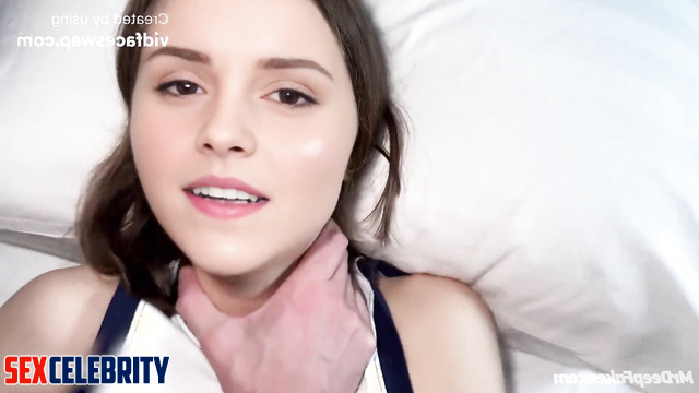 Skinny Emma Watson invited a stranger in her bed - face swap