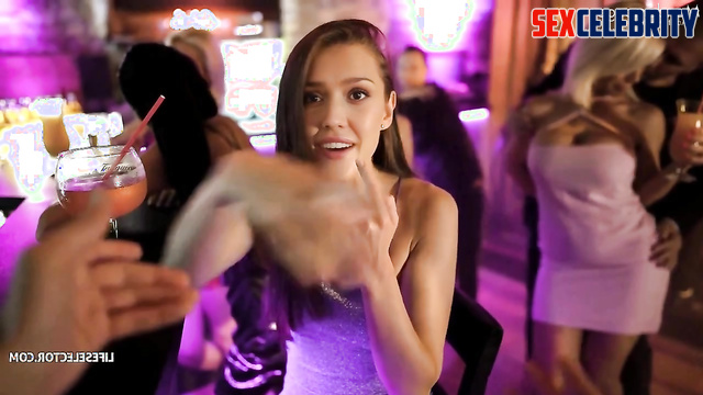 Hollywood beauty Jessica Alba fucked with fun in a night club - AI