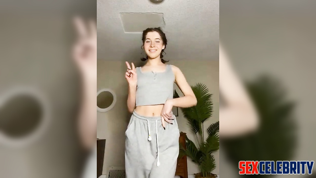 Cute youtuber Jenny Nicholson teasing her big dick out of her clothes