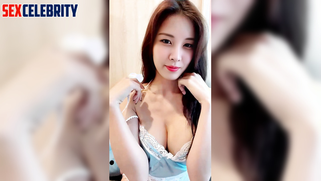 Solo ai scenes with busty Seohyun (서현 소녀시대) near the pool