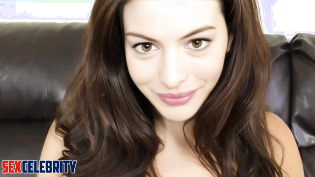 Funny jerk off instruction from sexy Hollywood star Anne Hathaway, AI