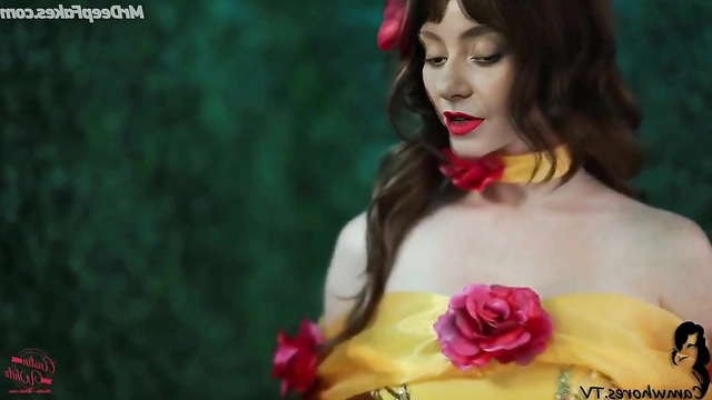 Andrea Menes shows very sexy and nude Belle cosplay [deepfake]