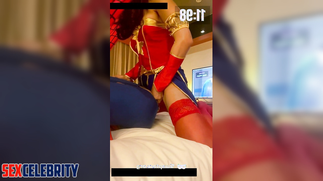 Gal Gadot as Wonder Woman fucks Spider-Man's ass hard and cums too fast