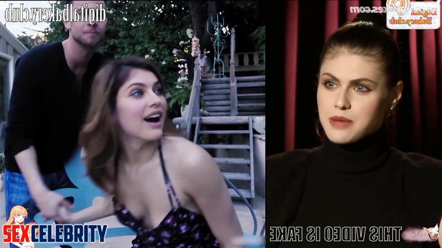 Fake Alexandra Daddario remembered how great she fucked near the pool