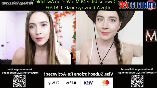 Her mouth works awesome, look / Saoirse Ronan 69 in deepfake video